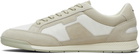 BOSS Beige Satin Low Sneakers