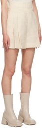 Chloé Off-White Pleated Shorts