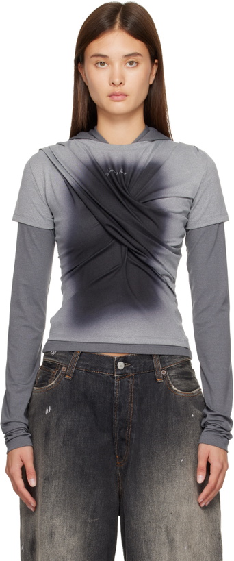 Photo: Andersson Bell Gray Gathered Jersey Hoodie & T-shirt Set