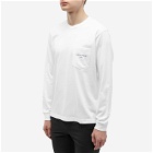 Comme Des Garçons Homme Men's Long Sleeve Pocket Logo T-Shirt in White