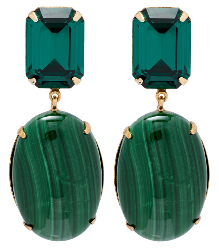 Photo: Jennifer Behr Xiomara 18kt gold-plated drop earrings