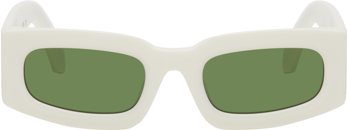 Off-White White & Green Cary Sunglasses