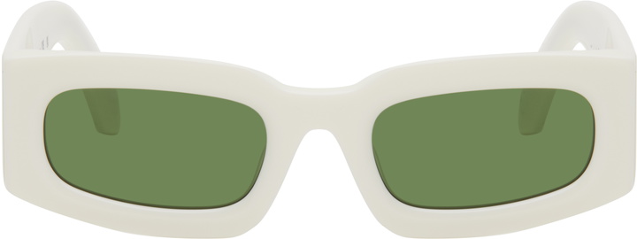 Photo: Off-White White & Green Cary Sunglasses