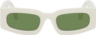 Off-White White & Green Cary Sunglasses