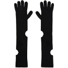 Off-White Black Wool Long Circle Gloves