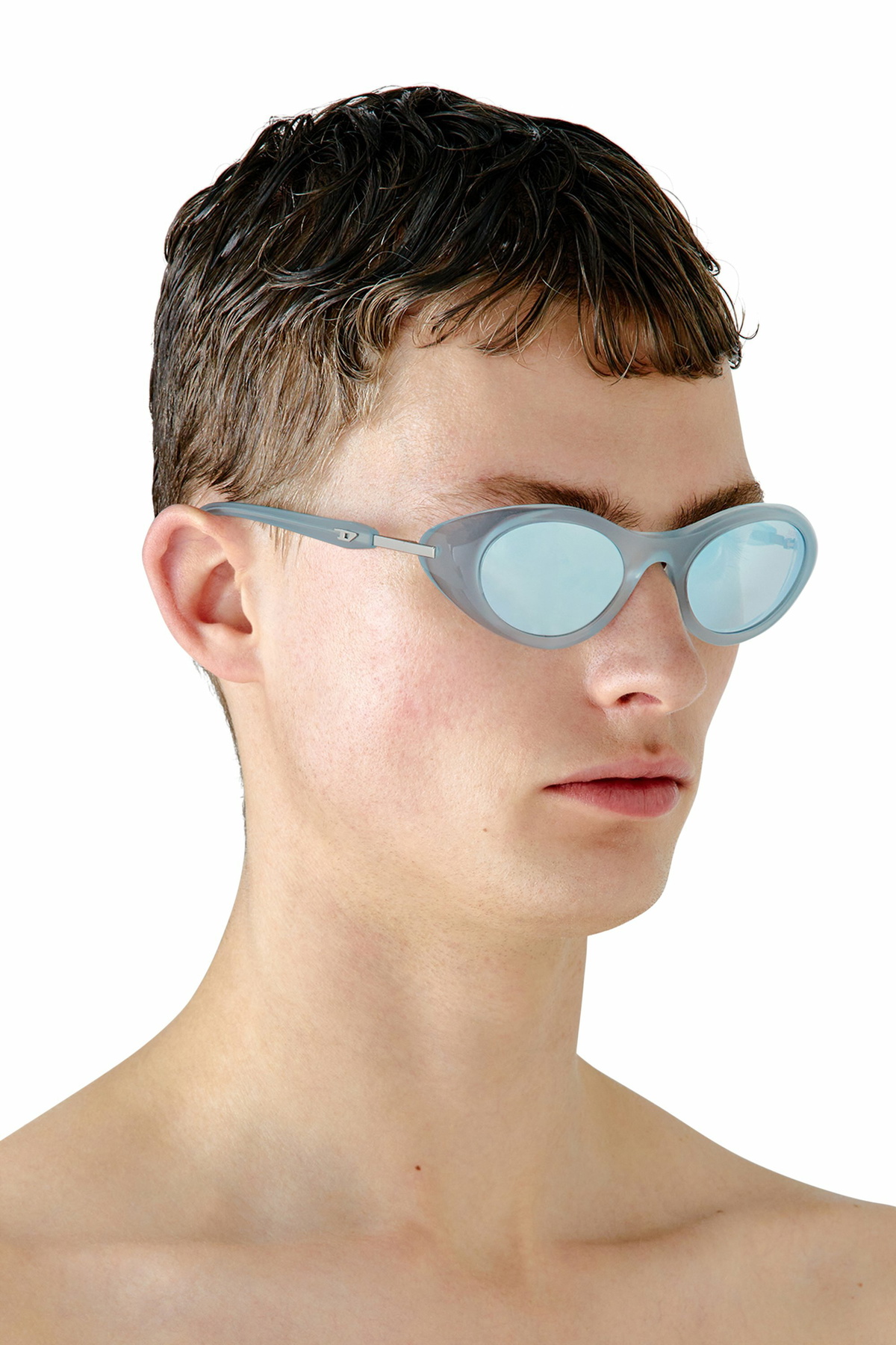 Diesel Wrap-around shape sunglasses - Sunglasses - Unisex - Blue