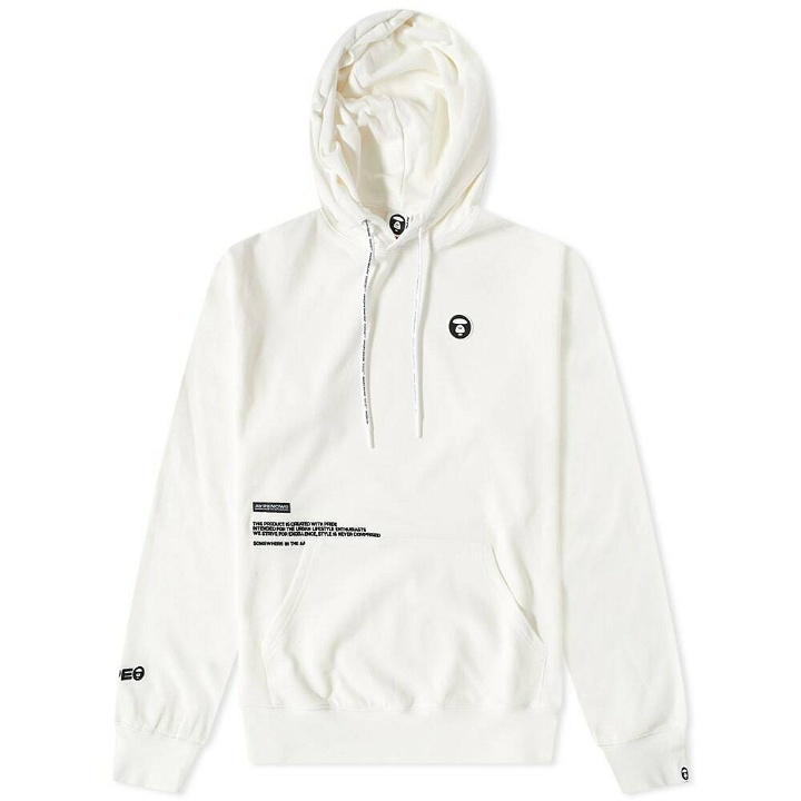 Photo: AAPE Men's Now Silicone Logo Popover Hoody in Ivory