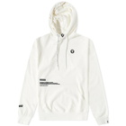 AAPE Men's Now Silicone Logo Popover Hoody in Ivory