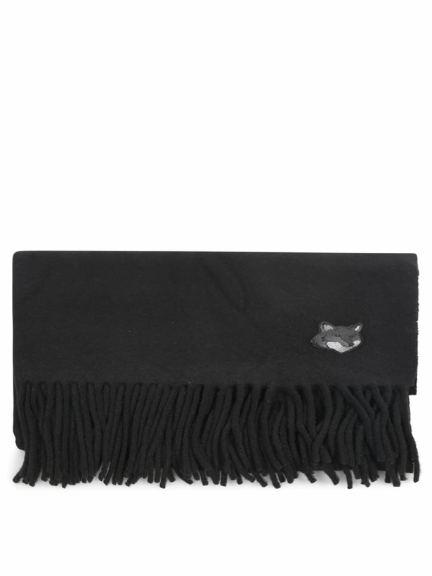 Photo: Maison Kitsuné Bold Fox Head Black Scarf