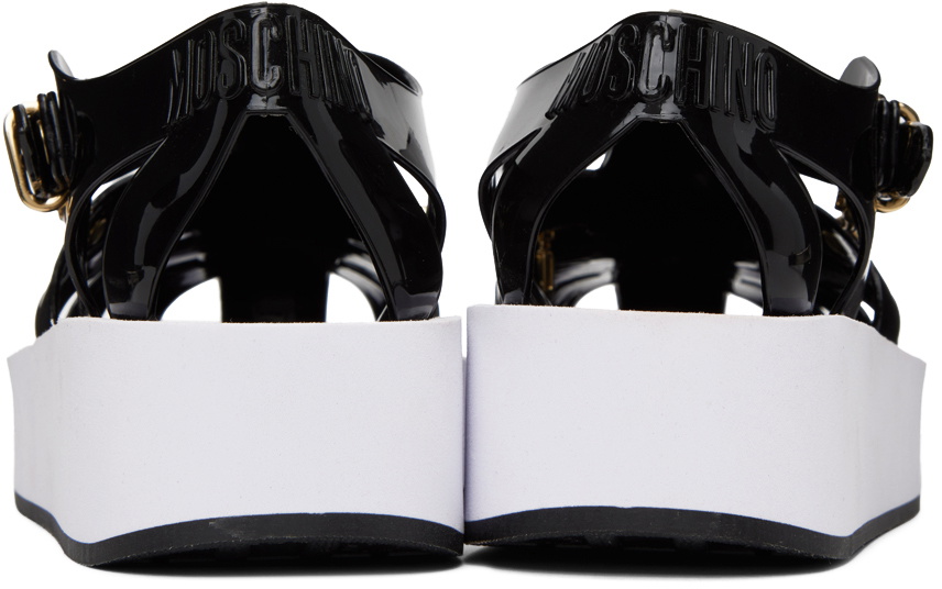 Moschino Black Jelly Sandals Moschino