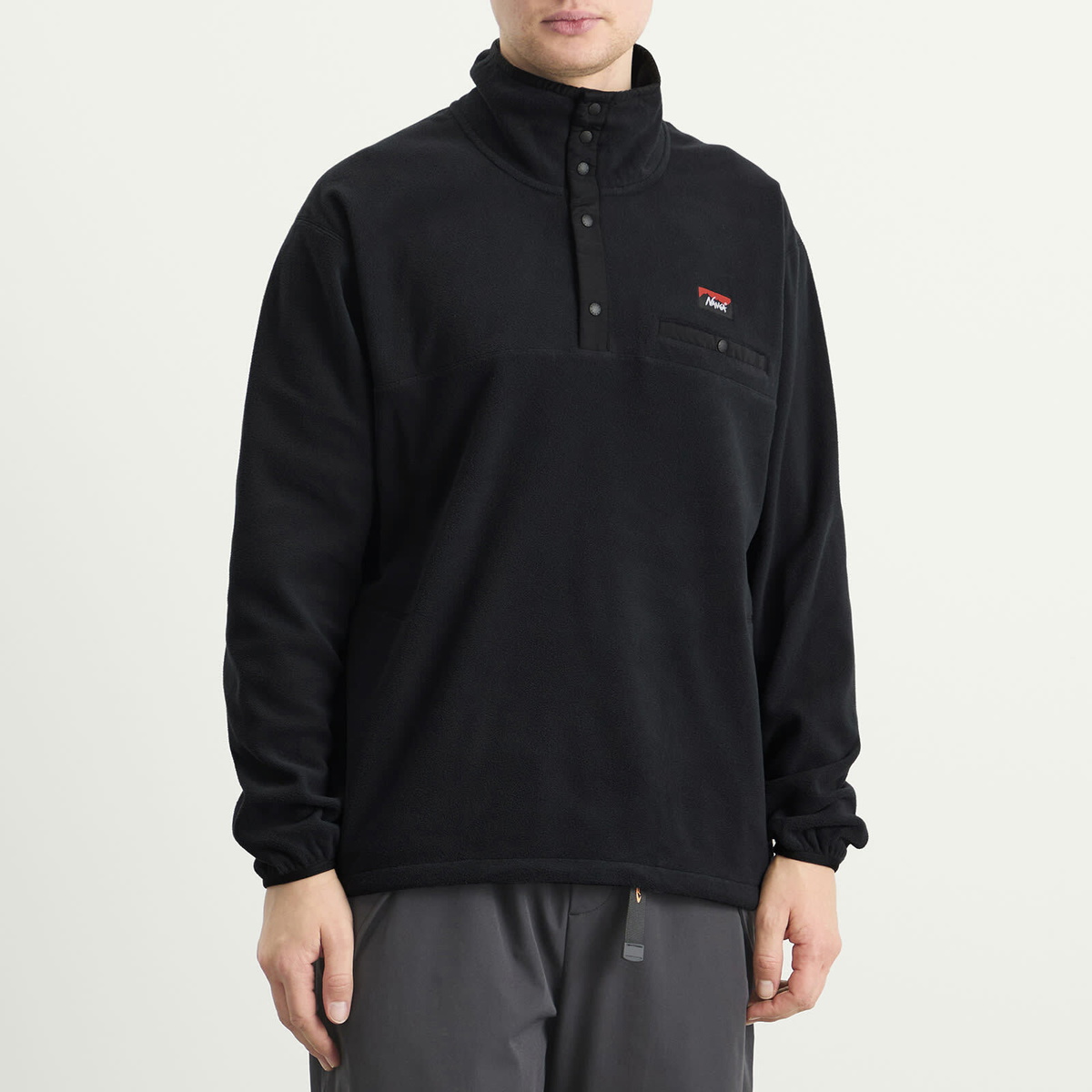 NANGA Men's Air Warm Fleece Pullover in Black