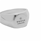 Gucci Women's Trademark Chevalier Ring 10mm in Silver