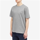 Maison Kitsuné Men's Bold Fox Head Patch Comfort T-Shirt in Medium Grey Melange