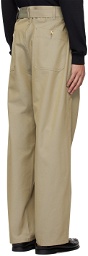 AURALEE Taupe Belted Trousers