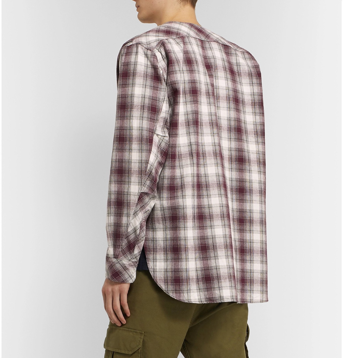 nonnative - Carpenter Checked Cotton-Flannel Shirt - Burgundy