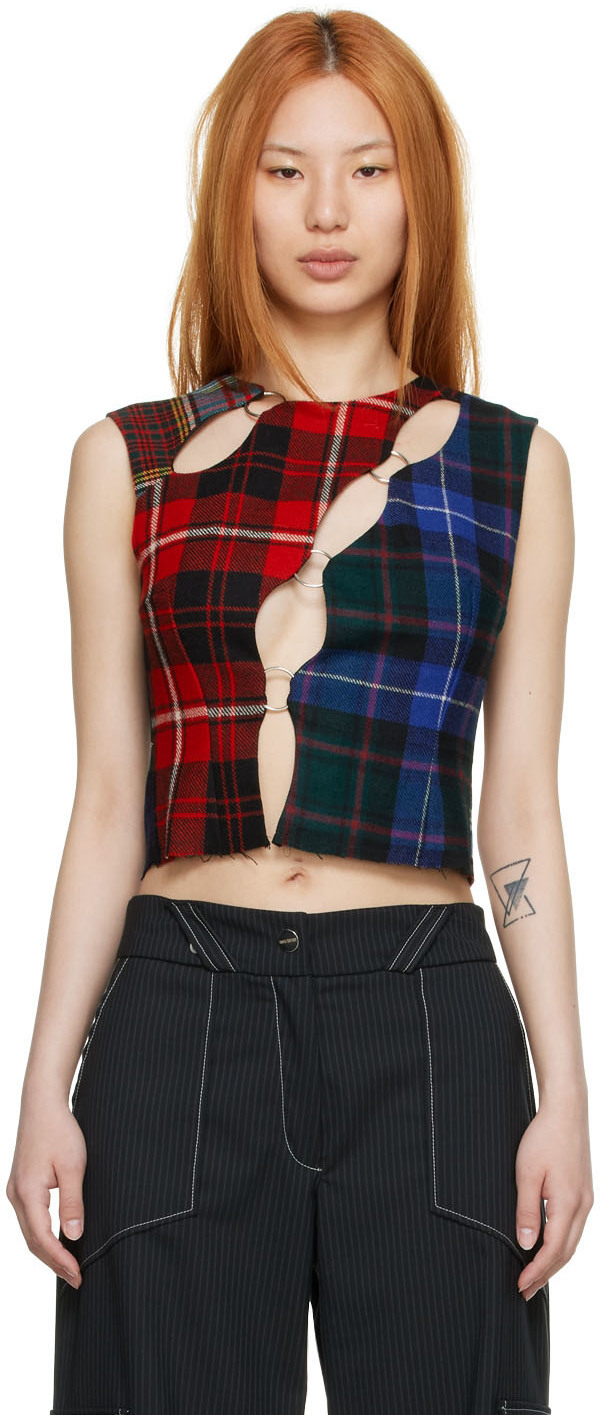 Rave Review Multicolor Deadstock Wool Tank Top Rave Review