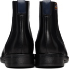 Paul Smith Black Leather Lansing Signature Stripe Chelsea Boots