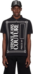Versace Jeans Couture Black Piece Number Polo