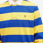 Polo Ralph Lauren Men's Stripe Rugby Shirt in Arctic Yellow/Classic Azure
