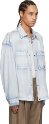WOOYOUNGMI Blue Washed Denim Shirt