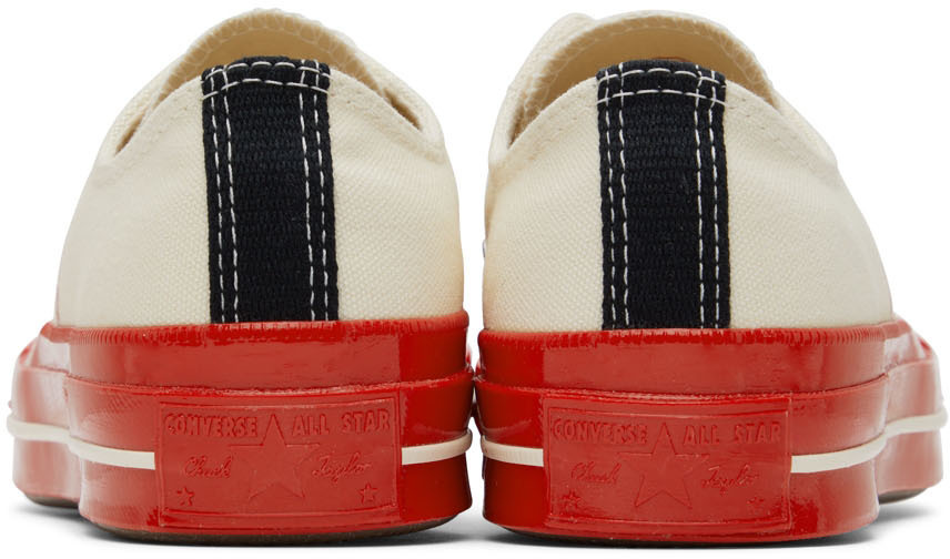 COMME des GARÇONS PLAY Off-White & Red Converse Edition Chuck 70 Low-Top Sneakers