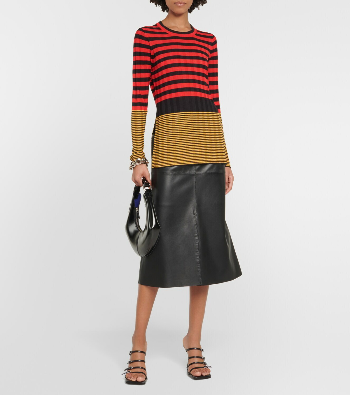 Proenza Schouler Slinky stripe long sleeve sweater