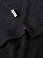 Orlebar Brown - Felix Slim-Fit Slub Linen-Jersey Polo Shirt - Black