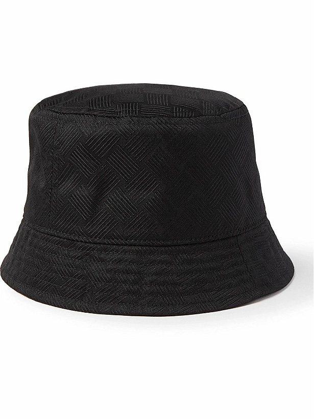 Photo: Bottega Veneta - Intrecciato-Jacquard Twill Bucket Hat - Black