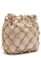 Rosantica Selene Capri Crystal-embellished Satin Drawstring bag - Light Pink - One Size