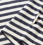 Oliver Spencer - Striped Cotton-Jersey T-Shirt - Blue