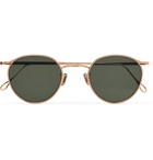 Eyevan 7285 - Round-Frame Gold-Plated Sunglasses - Gold