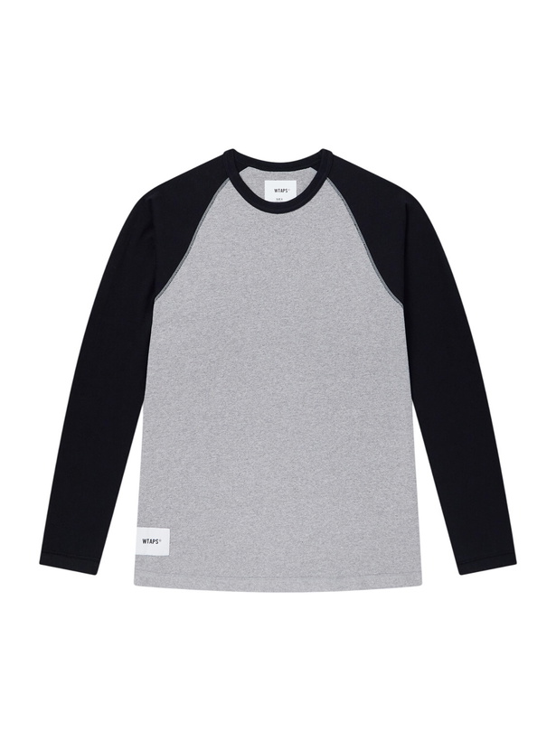 Photo: WTAPS - Ian Logo-Embroidered Cotton-Jersey T-Shirt - Gray