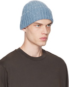 Our Legacy Blue Rolled Brim Beanie