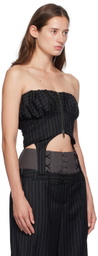 Andersson Bell Black Balloon Bustier Top