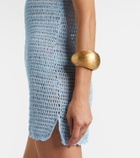 Anna Kosturova Cotton crochet minidress