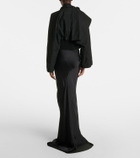 Rick Owens Coda draped satin maxi skirt