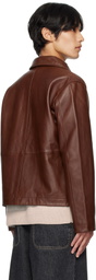 Sunflower Tan Short Leather Jacket