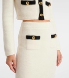 Alessandra Rich Alpaca and wool-blend midi skirt