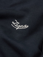 Ermenegildo Zegna - Logo-Embroidered Cotton-Blend Jersey T-Shirt - Blue