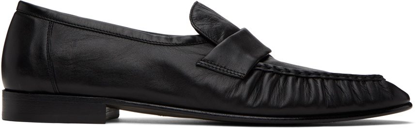 Soft leather loafers in black - The Row