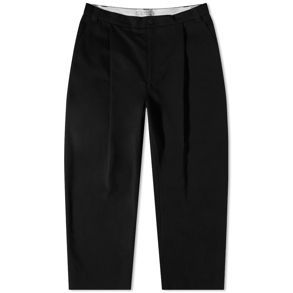 Studio Nicholson Sorte Deep Pleat Volume Twill Pant