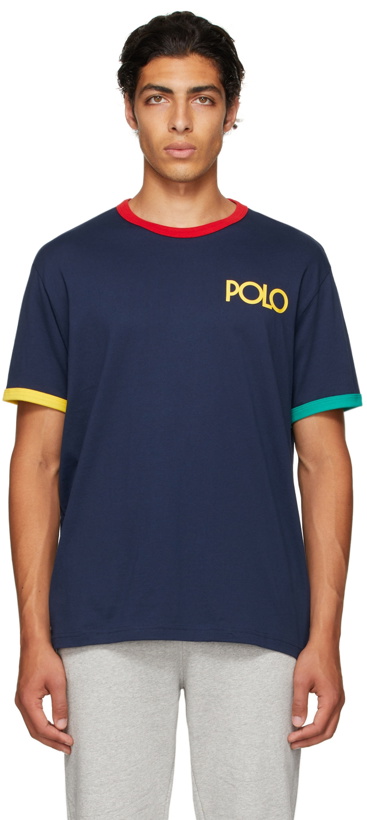 Photo: Polo Ralph Lauren Navy Logo Ringer T-Shirt