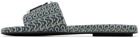 Marc Jacobs Blue 'The J Marc Washed Monogram Denim' Sandals
