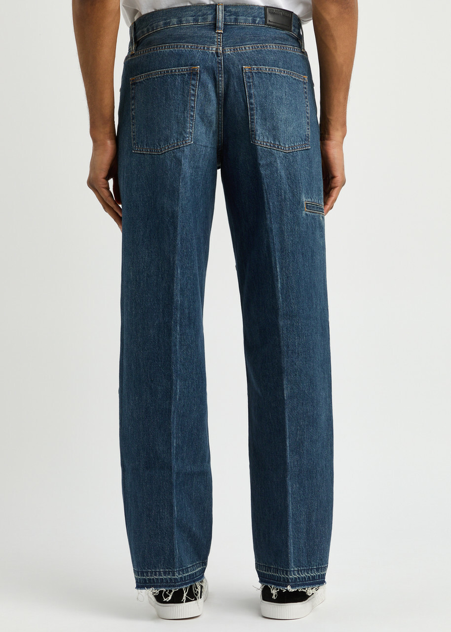 Helmut Lang Panelled Straight-leg Jeans Indigo