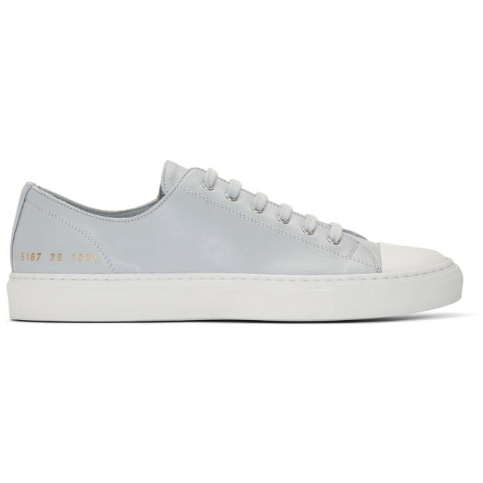 Photo: Common Projects Grey Tournament Low Cap Toe Sneakers 