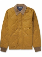 Alex Mill - Philip Corduroy-Trimmed Quilted Cotton-Blend Jacket - Brown