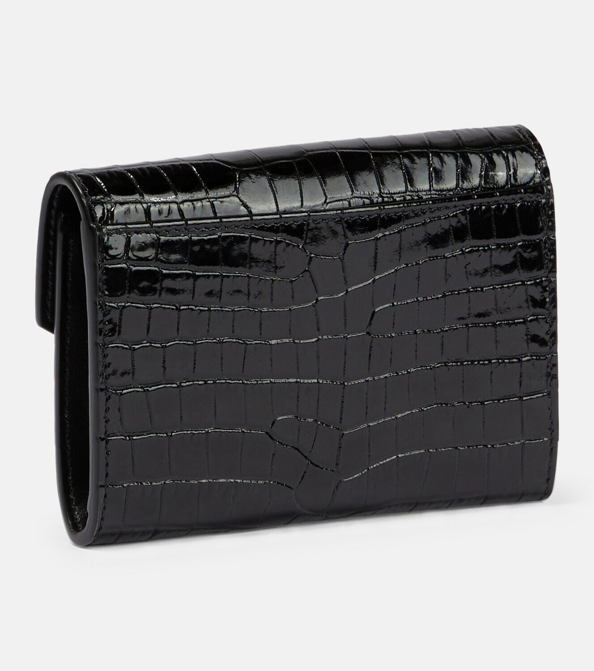 Saint Laurent Cassandre croc-effect leather wallet Saint Laurent