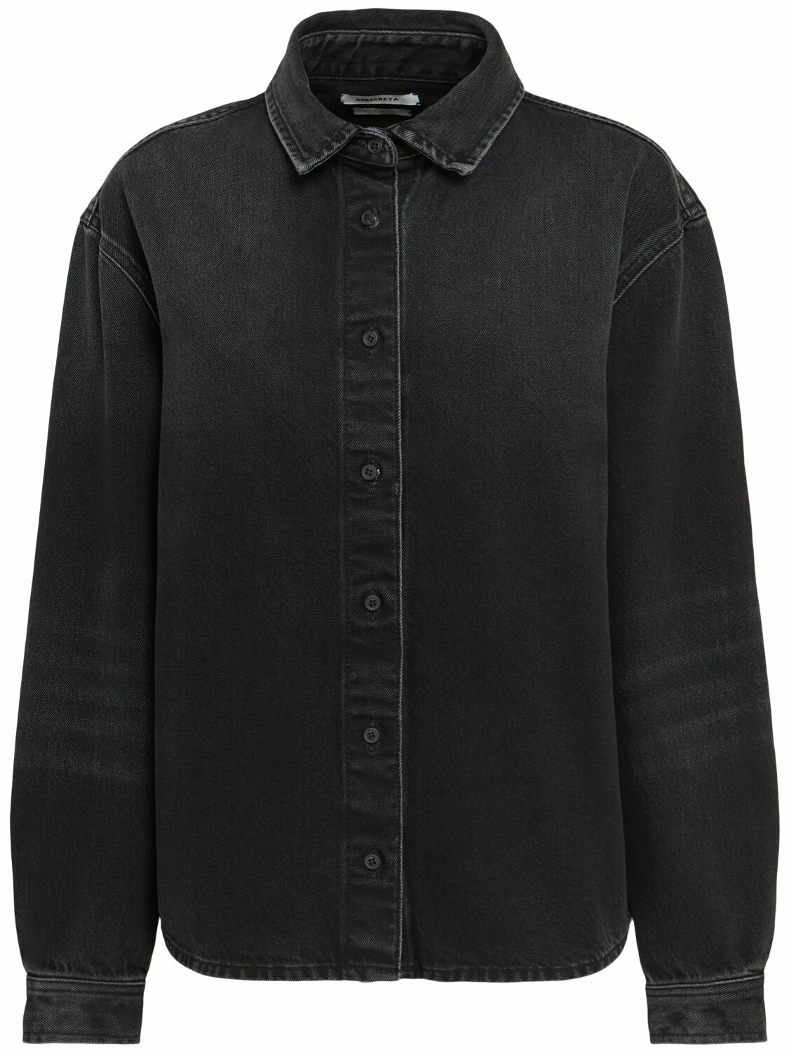 ANNAGRETA Luce Black Wash Denim Shirt