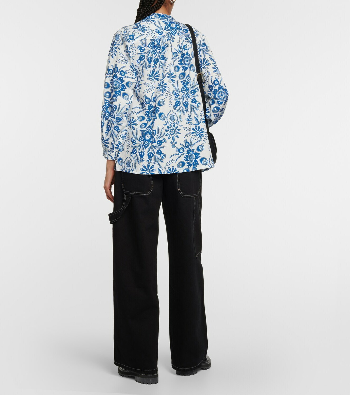 A.P.C. Aubrey floral linen-blend blouse