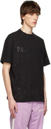 Palm Angels Black Cotton T-Shirt